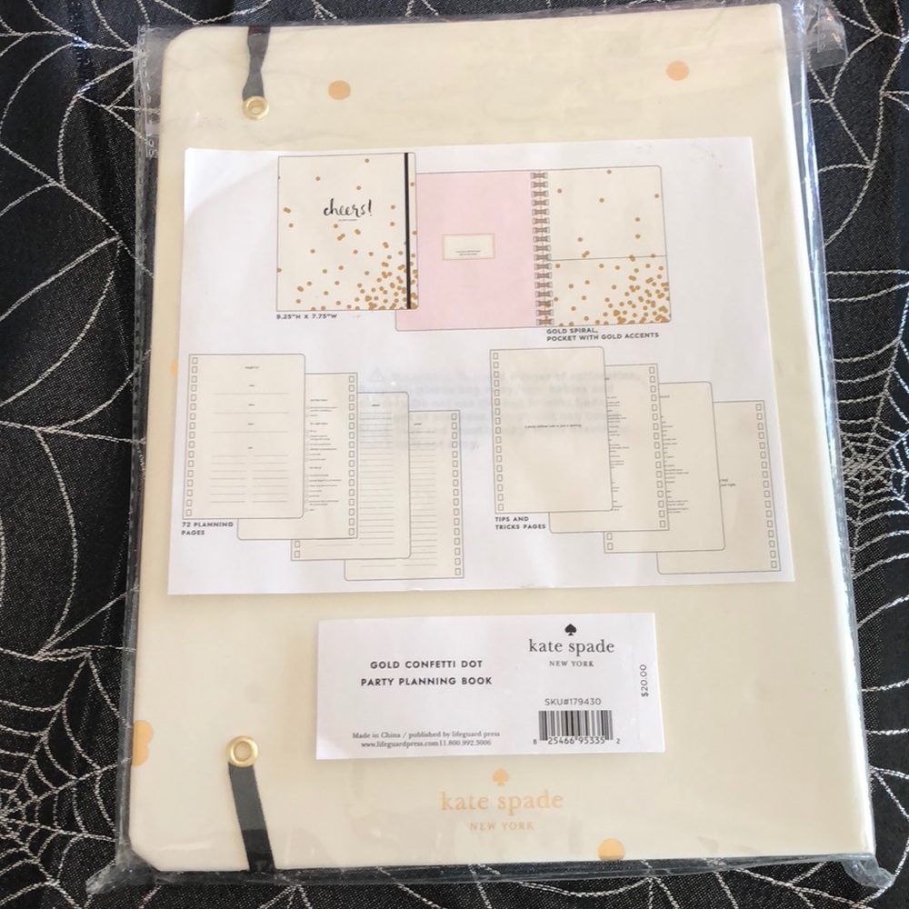 New! Kate Spade Confetti Party Planning Book - Picture 5 of 7